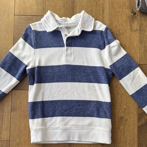 Vineyard Vines Kids Blue and White Striped Polo Shirt-size small (8-10)